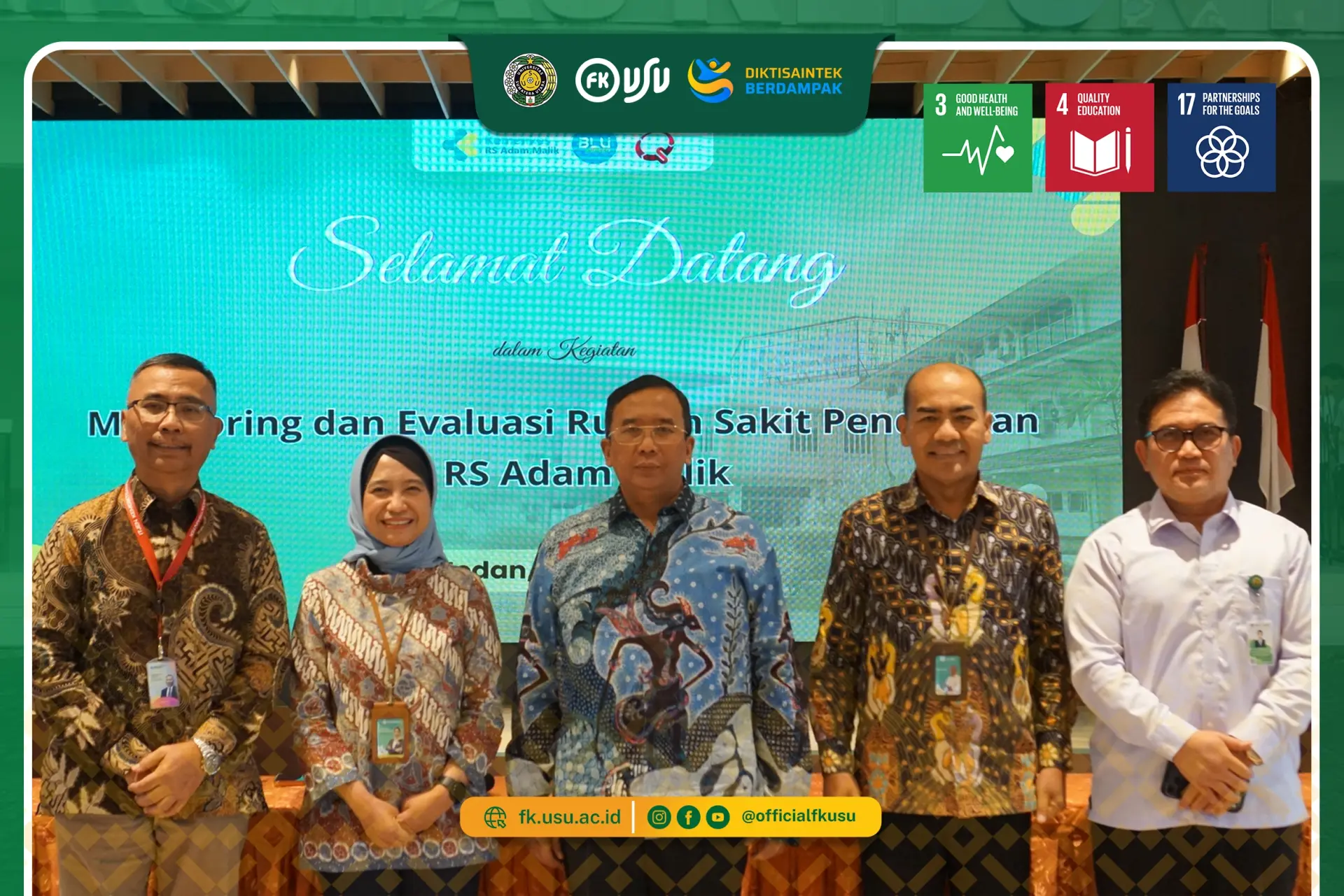 Dekanat FK USU Hadiri Kunjungan Dirjen Kesehatan Lanjutan dalam Monev Penanganan Perundungan di RSUP H. Adam Malik